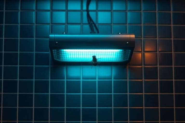 Electric fly killer unit in a commercial kitchen